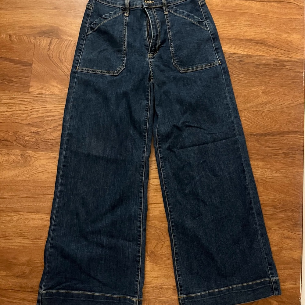 Harper Heritage Wide Leg Crop Denim Jeans
